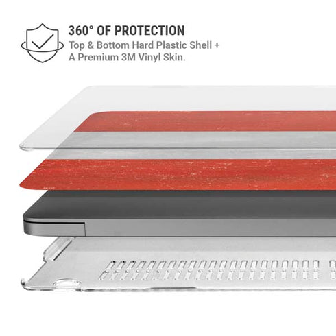 Distressed Austria Flag MacBook Pro 14in (2021-24) Case plus Skin